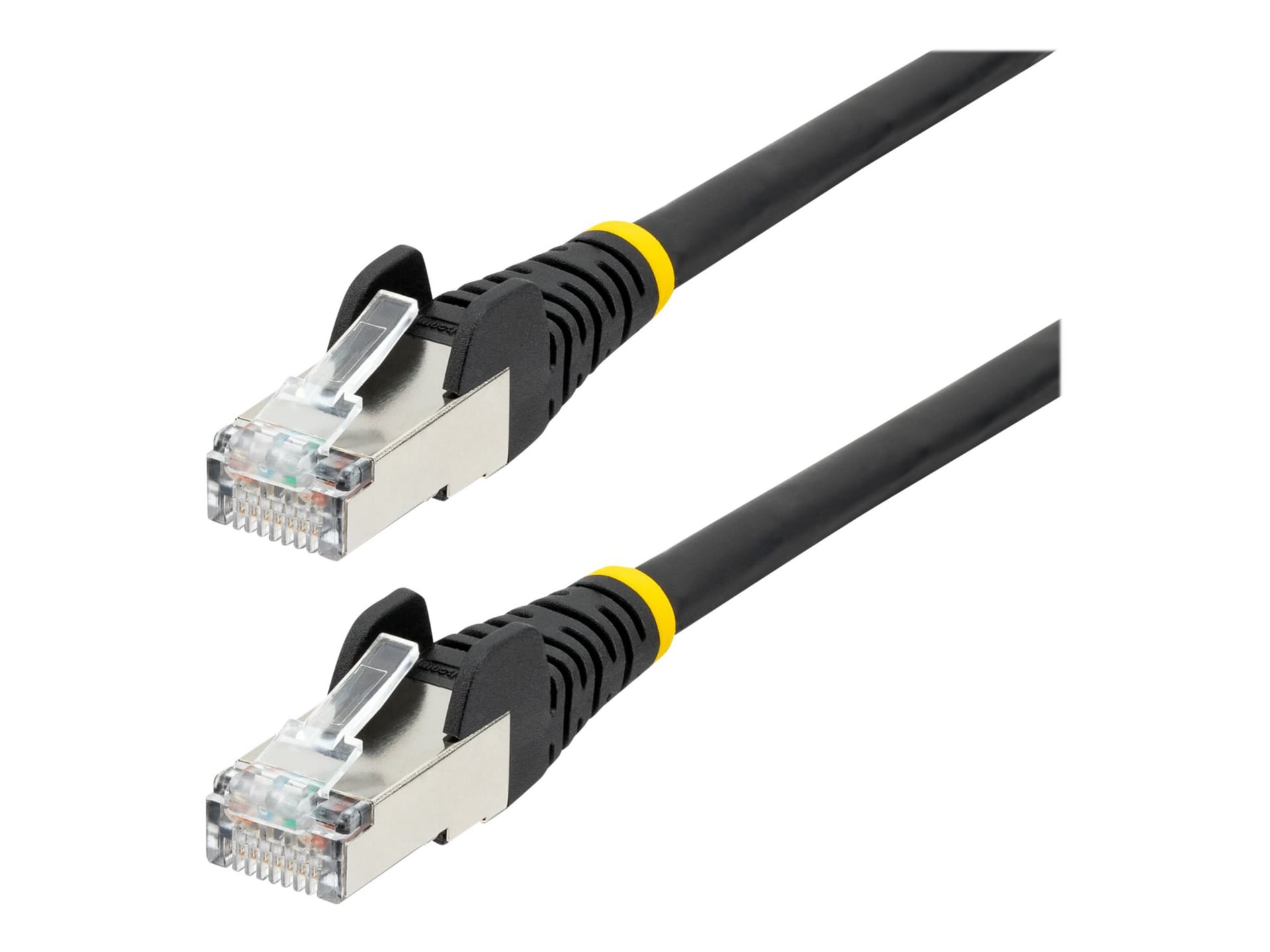 StarTech.com 10ft CAT6a Ethernet Cable, Black Low Smoke Zero Halogen (LSZH) 10 GbE 100W PoE S/FTP Snagless RJ-45 Network