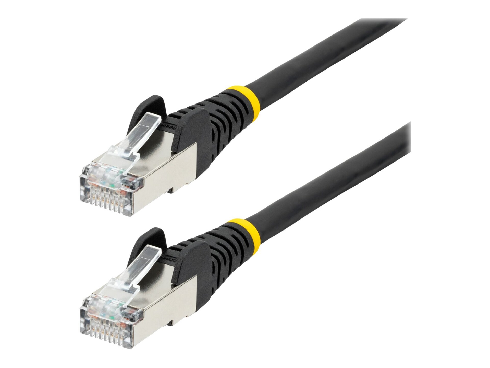 StarTech.com 14ft CAT6a Ethernet Cable, Black Low Smoke Zero Halogen (LSZH) 10 GbE 100W PoE S/FTP Snagless RJ-45 Network