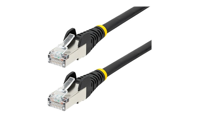 StarTech.com 20ft CAT6a Ethernet Cable, Black Low Smoke Zero Halogen (LSZH) 10 GbE 100W PoE S/FTP Snagless RJ-45 Network