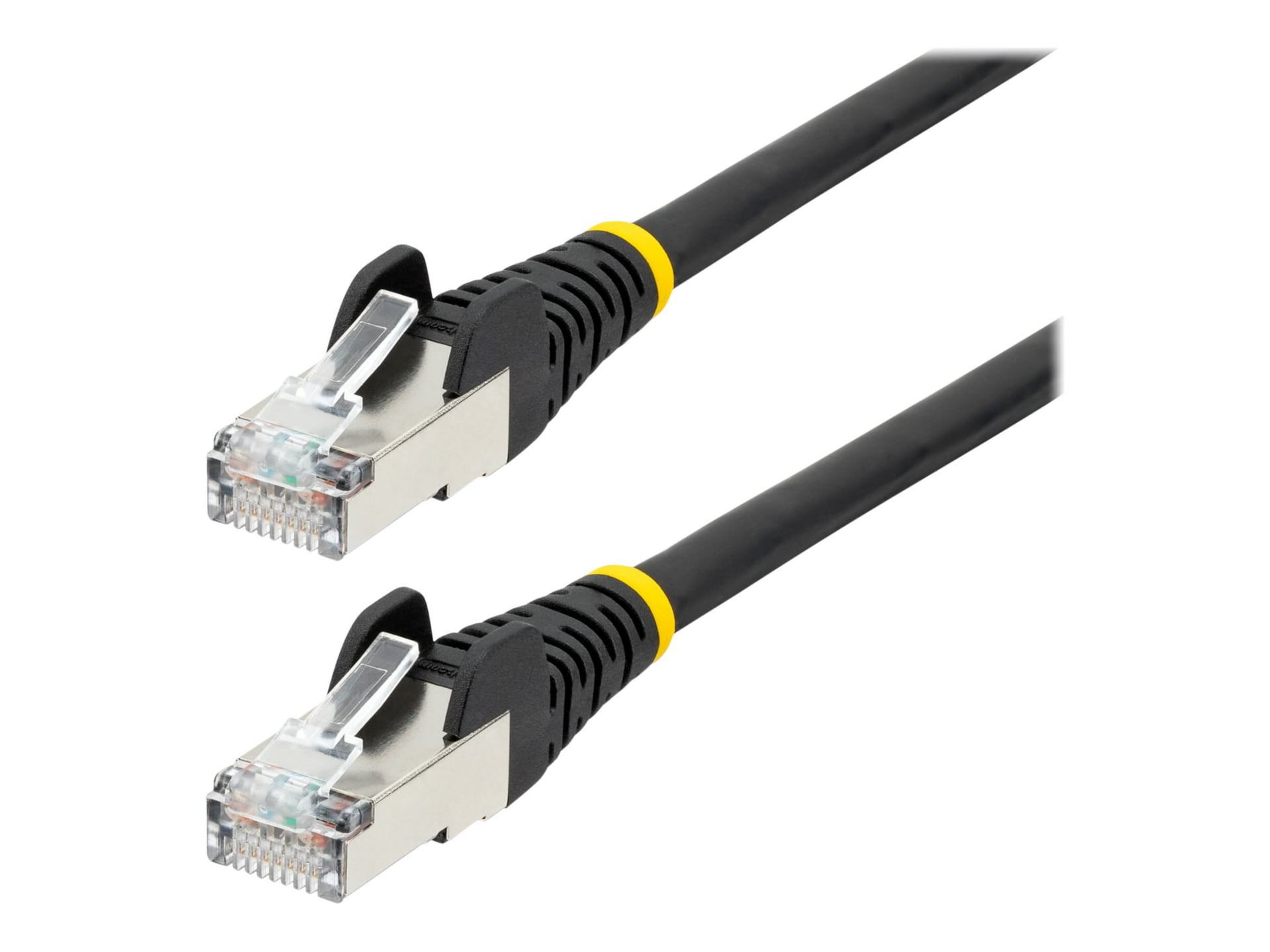 StarTech.com 3ft CAT6a Ethernet Cable, Black Low Smoke Zero Halogen (LSZH) 10 GbE 100W PoE S/FTP Snagless RJ-45 Network