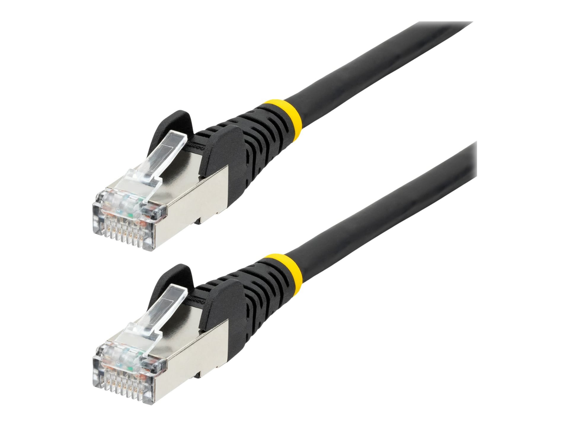 StarTech.com 5ft CAT6a Ethernet Cable, Black Low Smoke Zero Halogen (LSZH) 10 GbE 100W PoE S/FTP Snagless RJ-45 Network