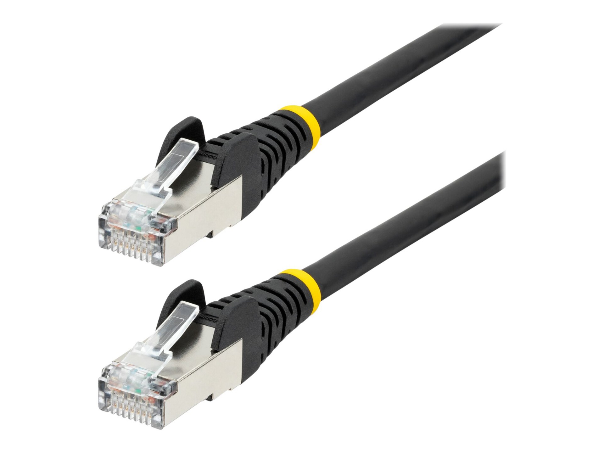 StarTech.com 6ft CAT6a Ethernet Cable, Black Low Smoke Zero Halogen (LSZH) 10 GbE 100W PoE S/FTP Snagless RJ-45 Network