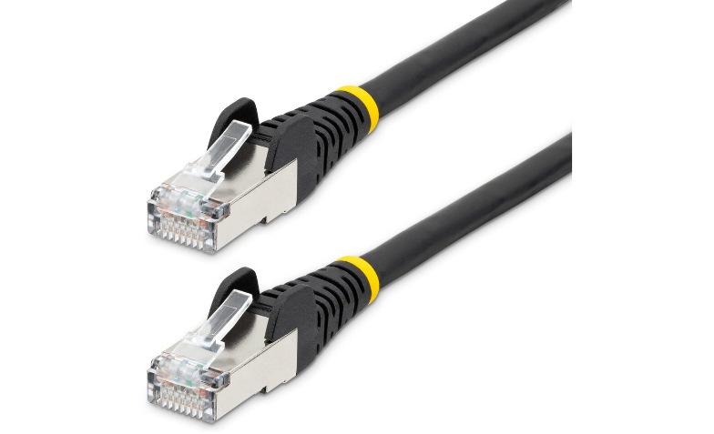 StarTech.com 7ft CAT6a Ethernet Cable, Black Low Smoke Zero