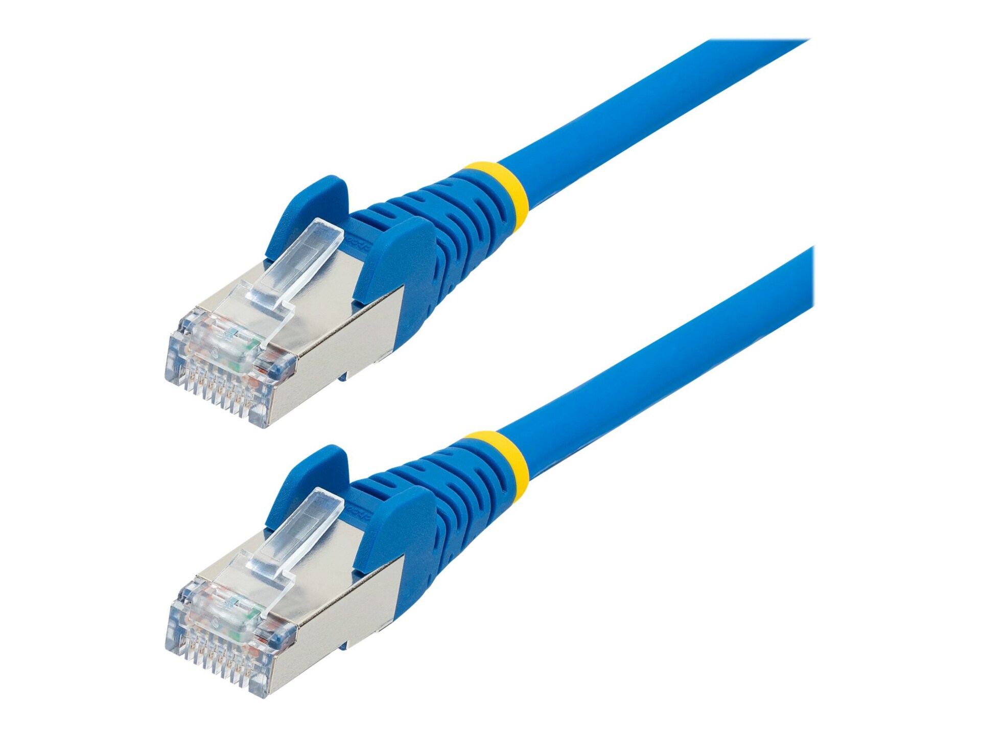 StarTech.com 12ft CAT6a Ethernet Cable, Blue Low Smoke Zero Halogen (LSZH) 10 GbE 100W PoE S/FTP Snagless RJ-45 Network