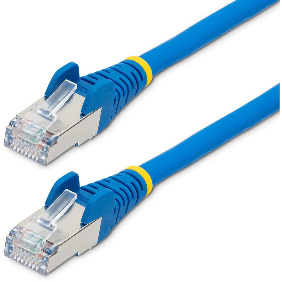 StarTech.com 12ft CAT6a Ethernet Cable, Blue Low Smoke Zero Halogen (LSZH) 10 GbE 100W PoE S/FTP Snagless RJ-45 Network