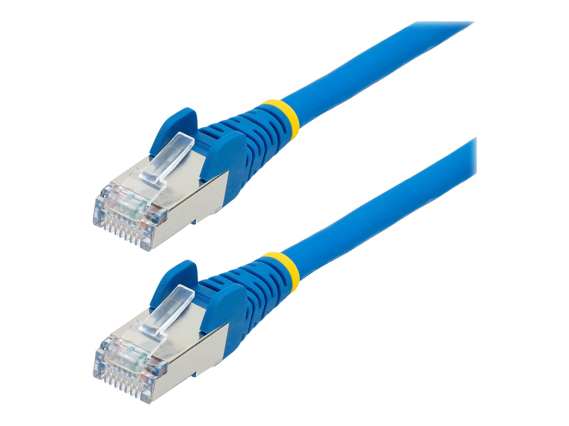 StarTech.com 15ft CAT6a Ethernet Cable, Blue Low Smoke Zero Halogen (LSZH) 10 GbE 100W PoE S/FTP Snagless RJ-45 Network