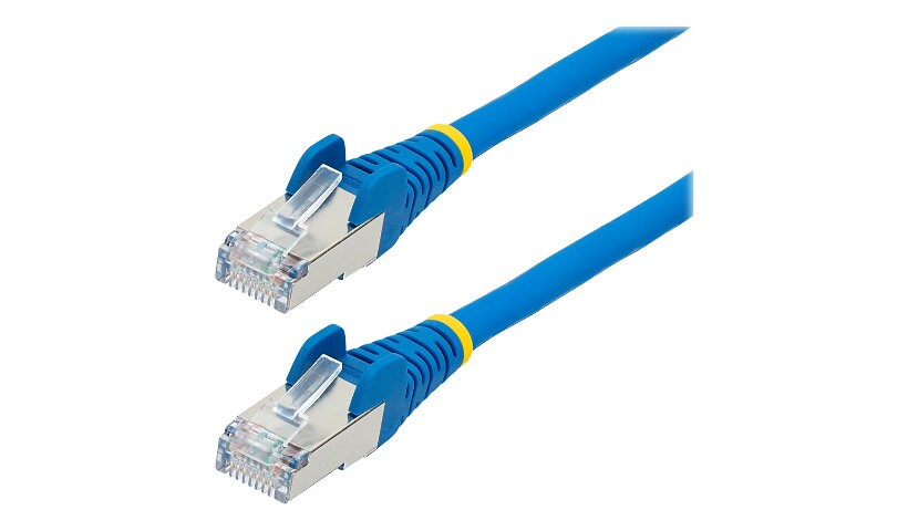 StarTech.com 20ft CAT6a Ethernet Cable, Blue Low Smoke Zero Halogen (LSZH) 10 GbE 100W PoE S/FTP Snagless RJ-45 Network