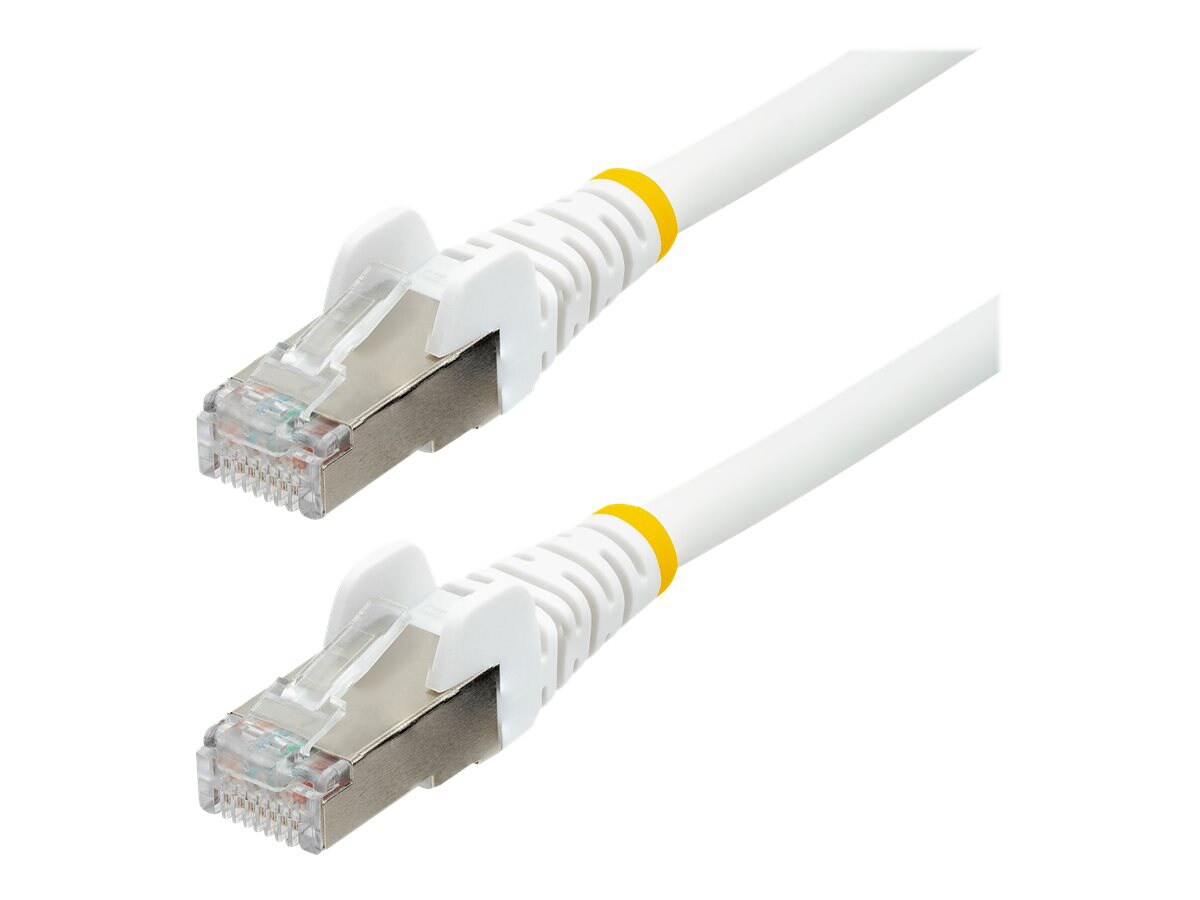 StarTech.com 3ft CAT6a Ethernet Cable, White Low Smoke Zero Halogen (LSZH)