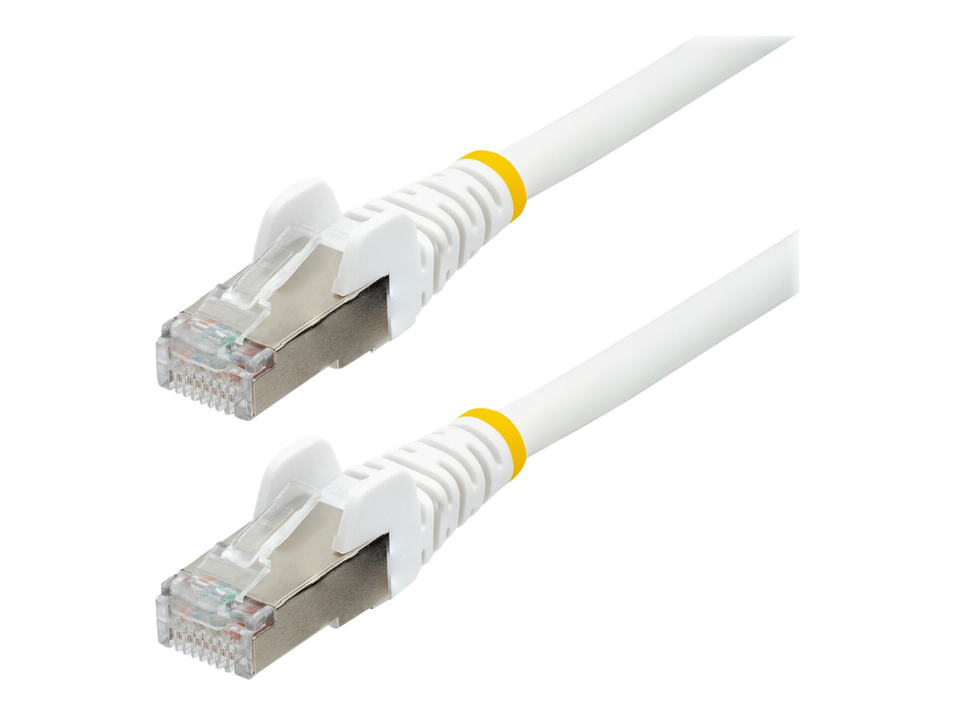 StarTech.com 5ft CAT6a Ethernet Cable, White Low Smoke Zero Halogen (LSZH)