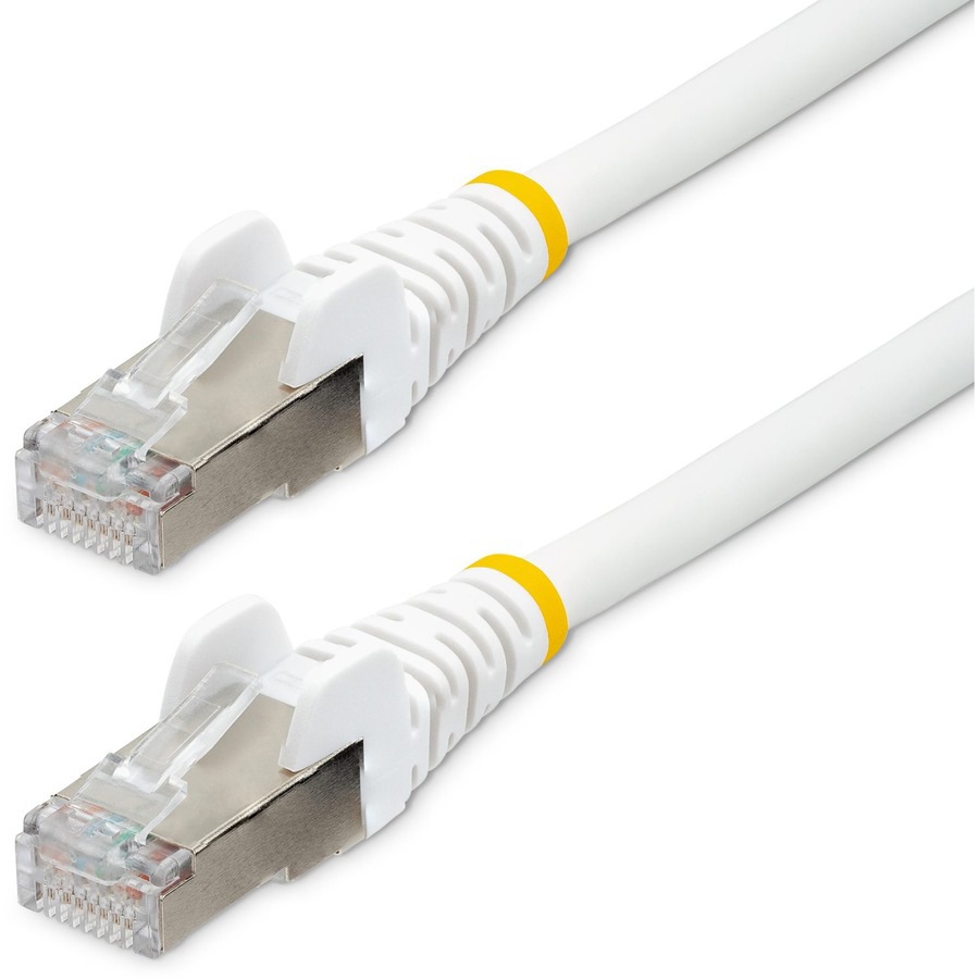 StarTech 9ft CAT6a Ethernet Cable, White Low Smoke Zero Halogen (LSZH) 10 G