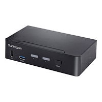 StarTech.com USB C KVM Switch, 2 Port DisplayPort KVM w/ 4K 60Hz UHD HDR Vi