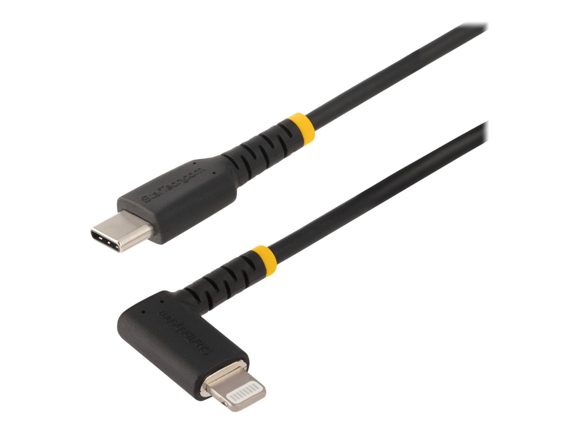 StarTech.com 3ft (1m) Durable USB-C to Lightning Cable, Right-Angled Heavy