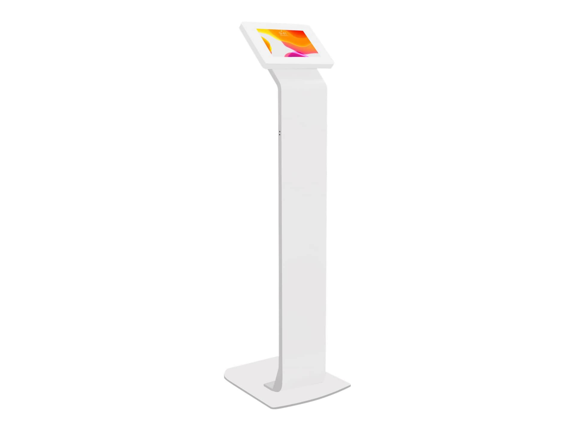 CTA Digital Premium Small Locking Floor Stand Kiosk (White)