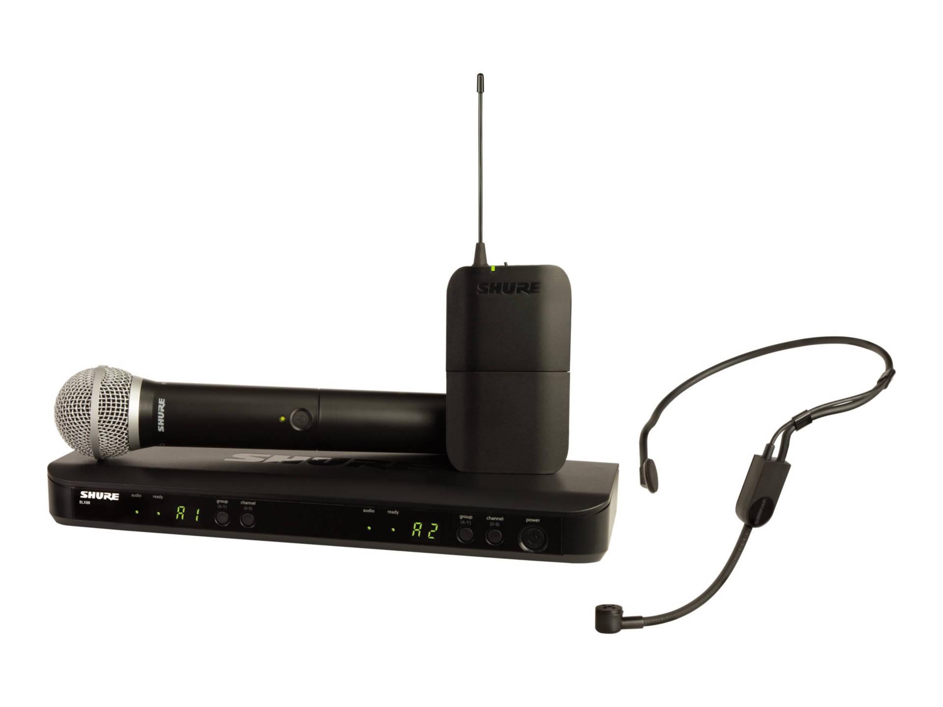 Shure BLX BLX1288/P31 Dual Channel Combo Wireless System - wireless microphone system