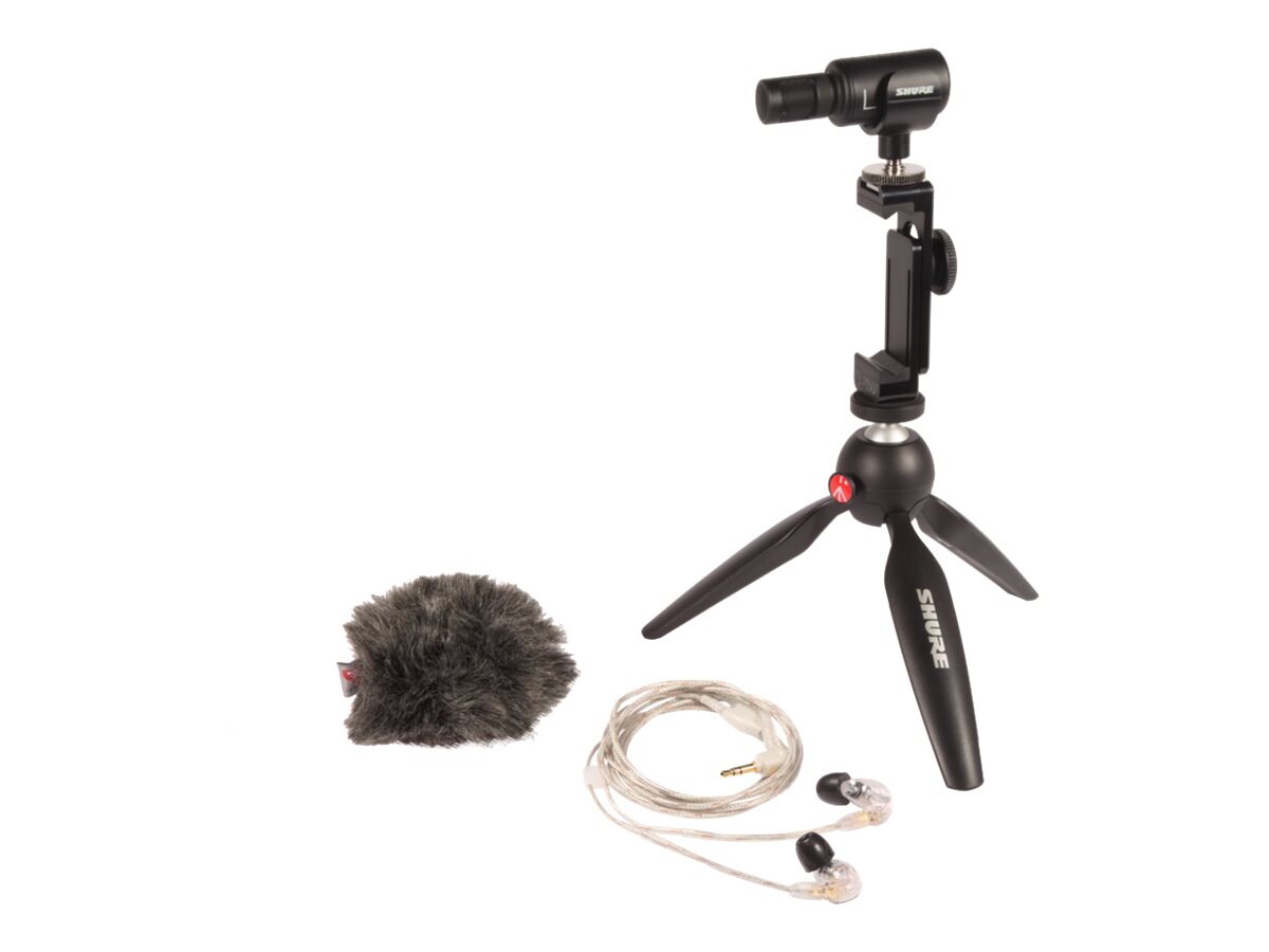 Shure Motiv Portable Videography Kit - microphone - MV88+SE215-CL