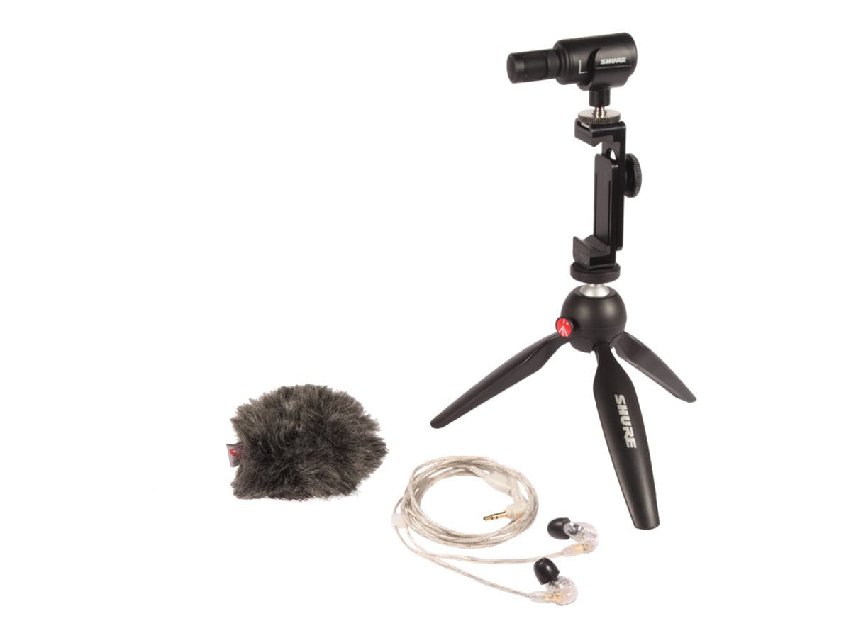 Shure Motiv Portable Videography Kit microphone MV88 SE215 CL