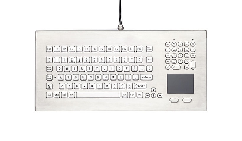 iKey Stainless Steel 102 Key Desktop Keyboard with Touchpad