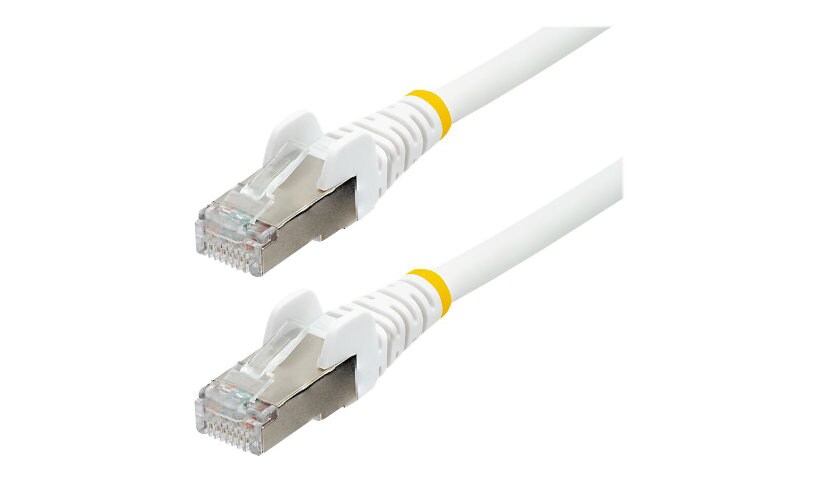 StarTech.com 3ft LSZH CAT6a Ethernet Cable 10 GbE Snagless 100W PoE SFTP Network Patch Cord White