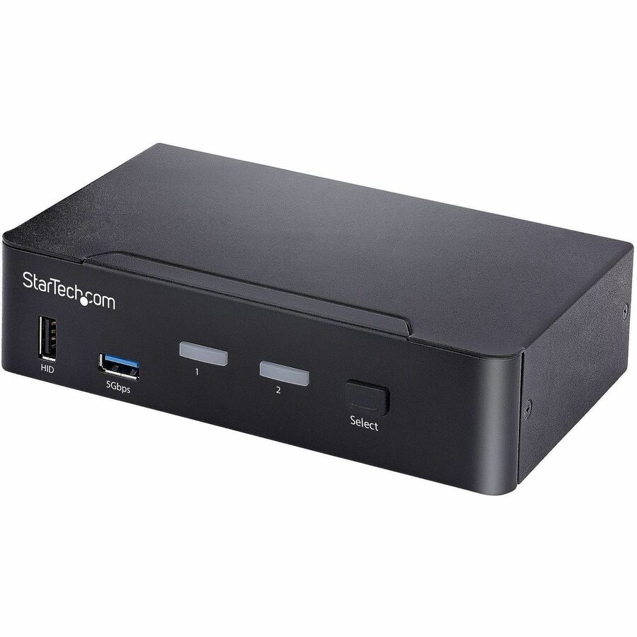 StarTech.com USB C KVM Switch 2 Port KVM DisplayPort Switch w/ 4K 60Hz/3.5mm Audio/USB 3.2 Gen1 Hub