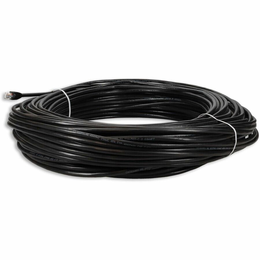 300ft Black CAT 6 PVC Ethernet Cable Snagless Bubble Boot Outdoor RJ-45 M/M