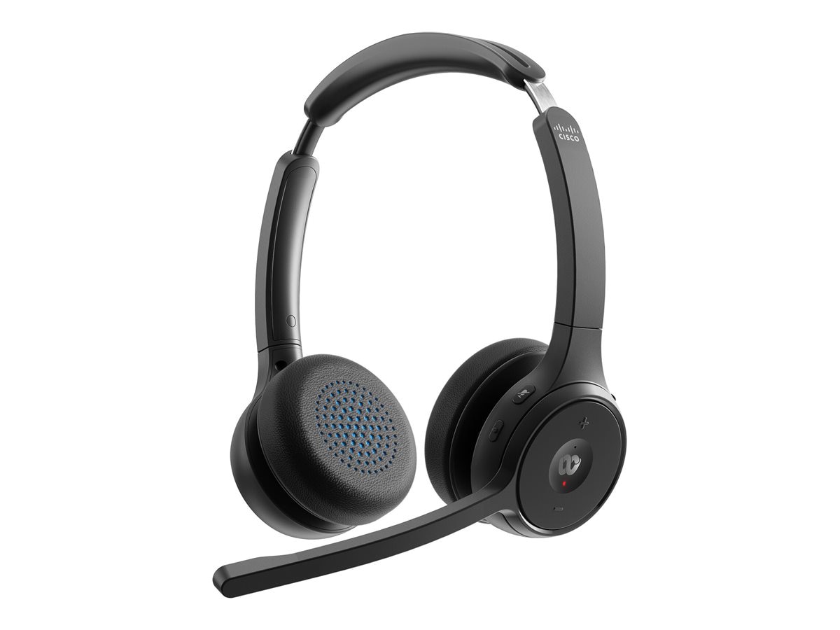 Cisco 722 Wireless Dual-Ear Headset Bundle - Carbon Black