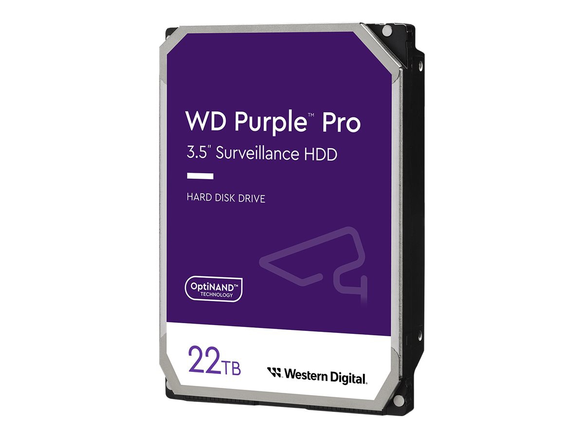 WD Purple Pro WD221PURP - hard drive - 22 TB - surveillance, smart video - SATA 6Gb/s