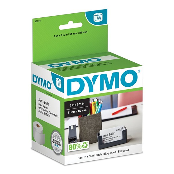 Dymo LabelWriter Non-Adhesive Business Card Label - 300 Count