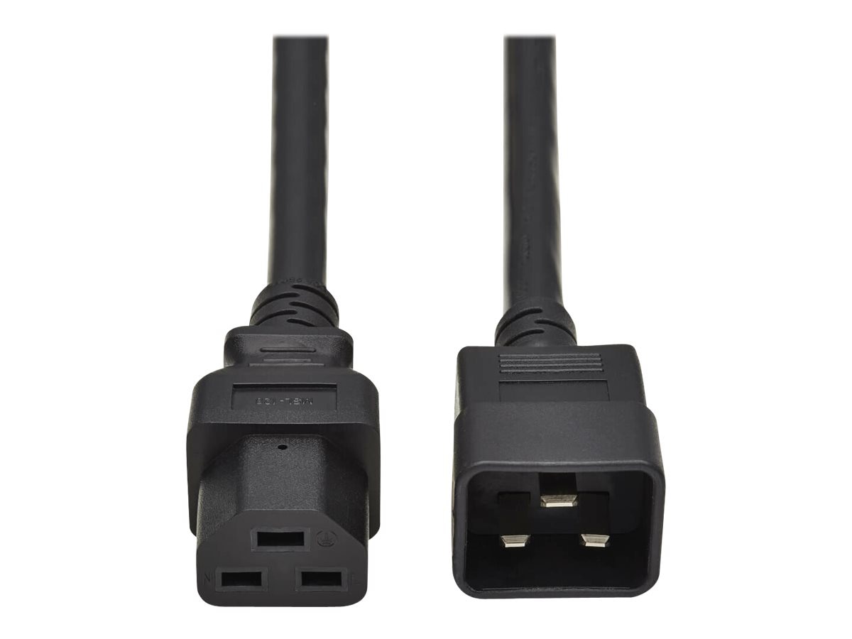 Eaton Tripp Lite Series Power Cord, C20 to C21 - Heavy-Duty, 20A, 250V, 12 AWG, 3 ft. (0.91 m), Black - power cable -