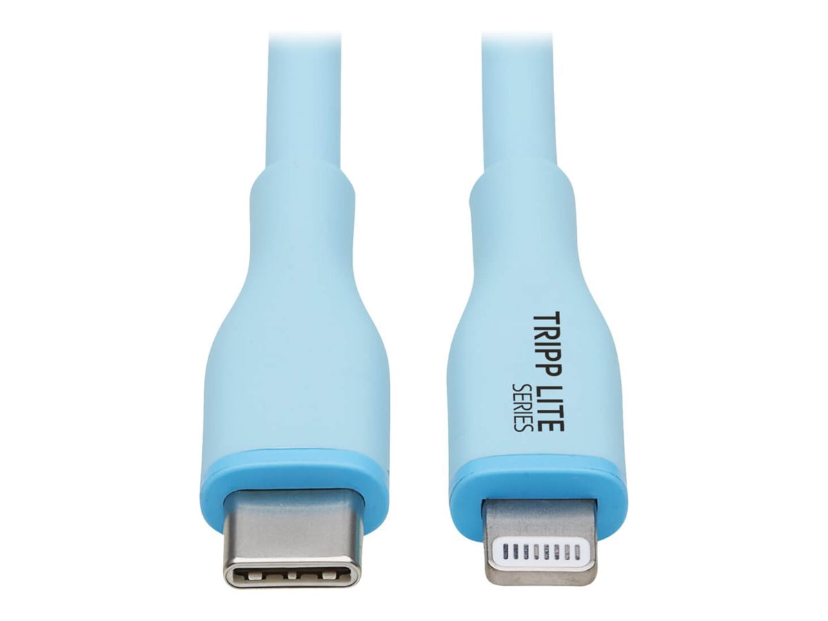 Tripp Lite Safe-IT USB-C to Lightning Sync/Charge Antibacterial Cable,  Ultra Flexible, MFi Certified - USB 2.0 (M/M),