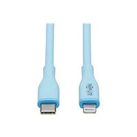 Tripp Lite Safe-IT USB C to Lightning Sync/Charge Cable Light Blue M/M 3ft