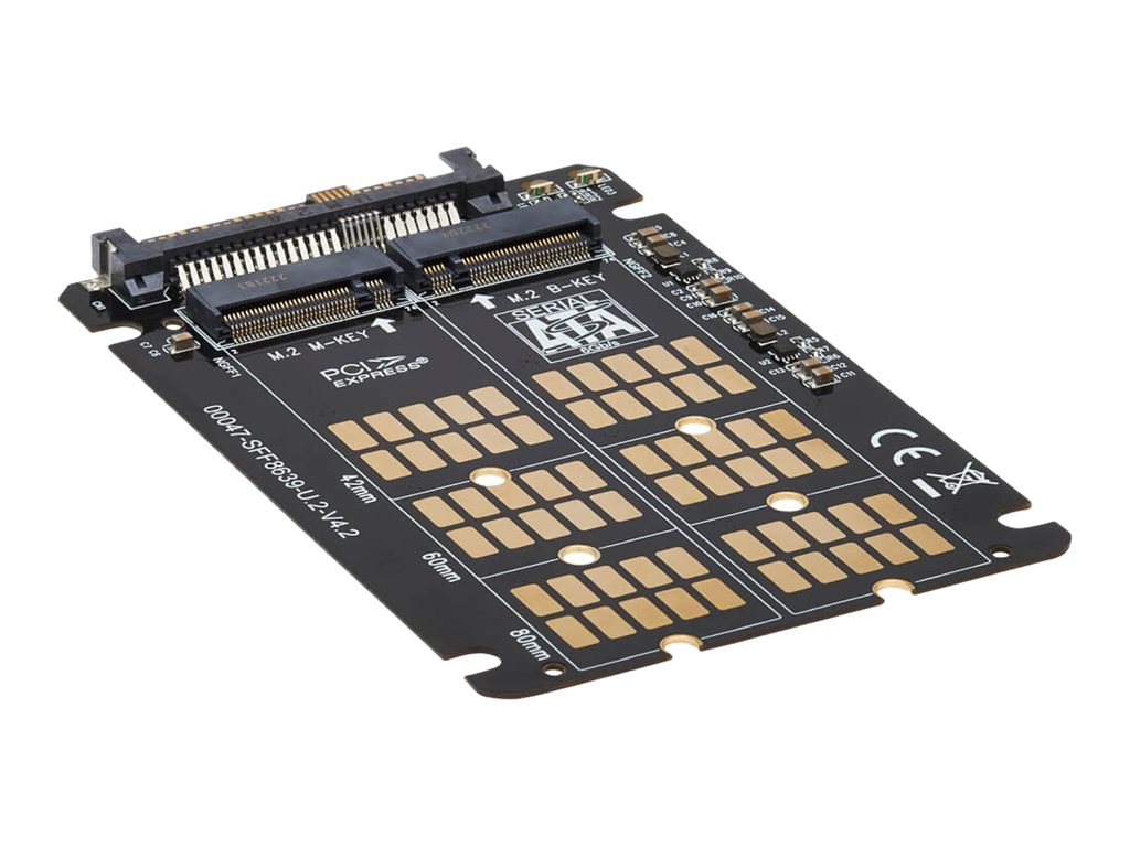 Tripp Lite U.2 to M.2 Adapter for M.2 PCIe NVMe SSD, SFF-8639 - storage bay adapter