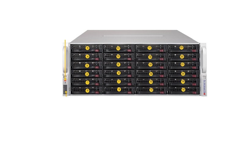 Supermicro 4U Dual Socket P Xeon LGA 3647 SuperStorage Rack Server - Black