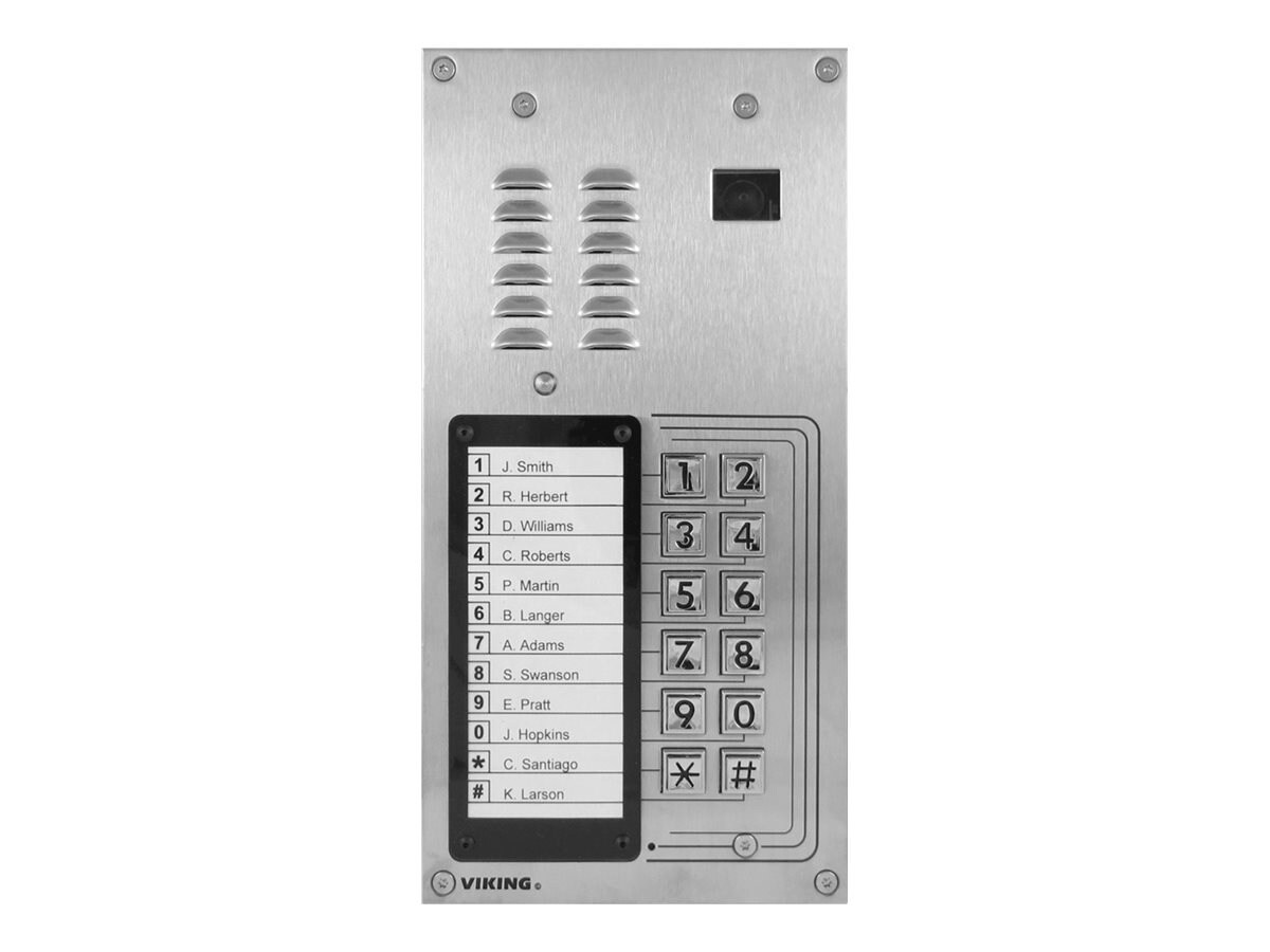 Viking Electronics K-1205-IP-EWP - door entry phone - satin chrome