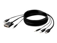 Belkin Secure KVM Combo Cable - video / USB / audio cable - TAA Compliant - 6 ft