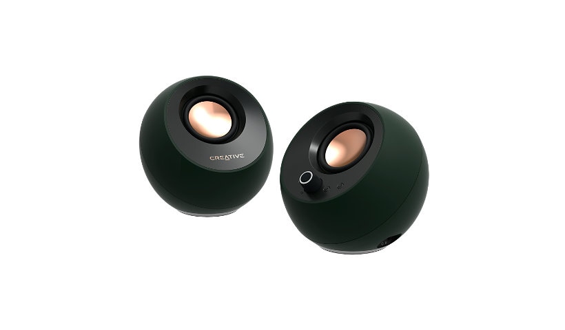 Creative Pebble Pro 2.0 Portable Bluetooth Speaker System - 10 W RMS - Alpine Green