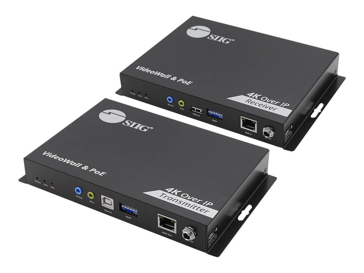 Thumbnail 2 of 6 for SIIG 4K 60HZ HDMI over IP Matrix Kit - transmitter and receiver - video/audio/infrared/serial extender - 1GbE, RS-232,
