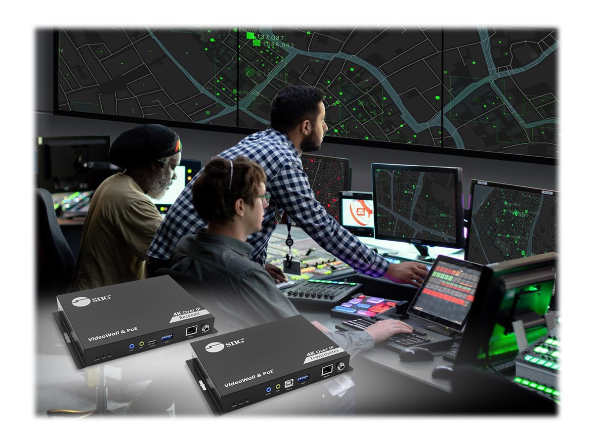 Thumbnail 5 of 6 for SIIG 4K 60HZ HDMI over IP Matrix Kit - transmitter and receiver - video/audio/infrared/serial extender - 1GbE, RS-232,