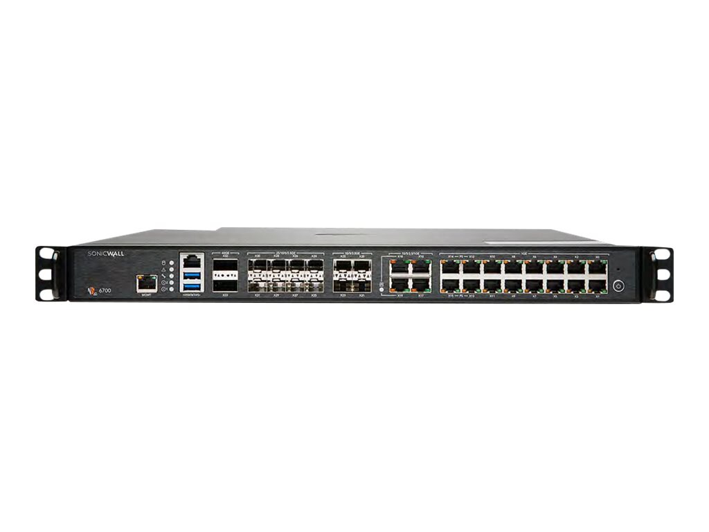 SonicWall NSa 6700 - Advanced Edition - security appliance - with 3 years T