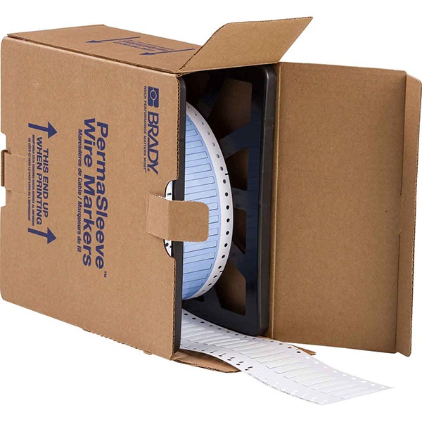 Brady 1/8" PermaSleeve Heat Shrink Wire and Cable Labels for 3" Core Printers