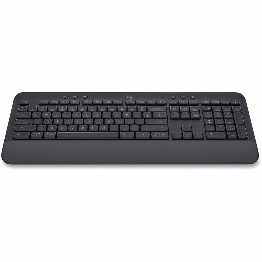 Thumbnail 2 of 10 for Logitech Signature K650 Comfort Full-Size Wireless Keyboard with Wrist Rest, BLE Bluetooth or Logi Bolt, Graphite