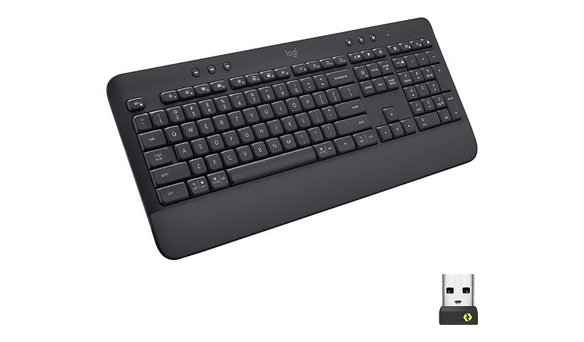 Logitech Signature K650 Comfort Full-Size Wireless Keyboard with Wrist Rest, Graphite - clavier - graphite