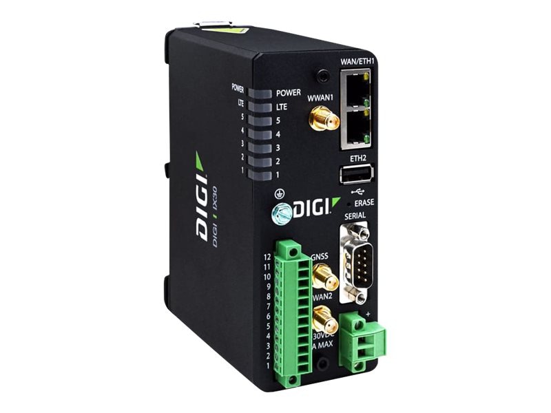 Digi IX30 - router - WWAN - 3G, 4G - DIN rail mountable
