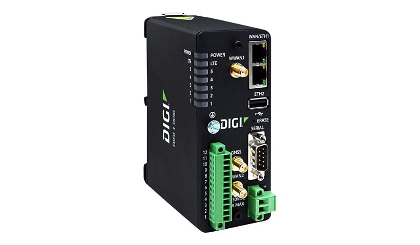 Digi IX30 - router - WWAN - 3G, 4G, 2G - DIN rail mountable