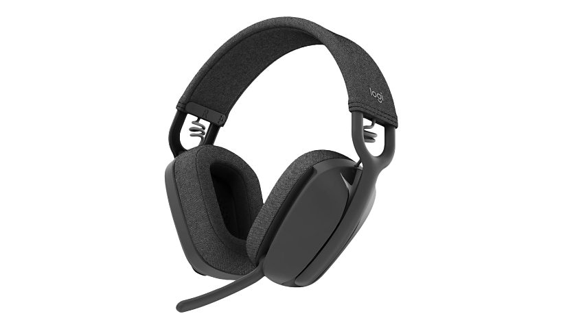 Logitech Zone Vibe 100 Lightweight Wireless Over Ear Headphones with Noise Canceling Microphone - Graphite - micro-casque