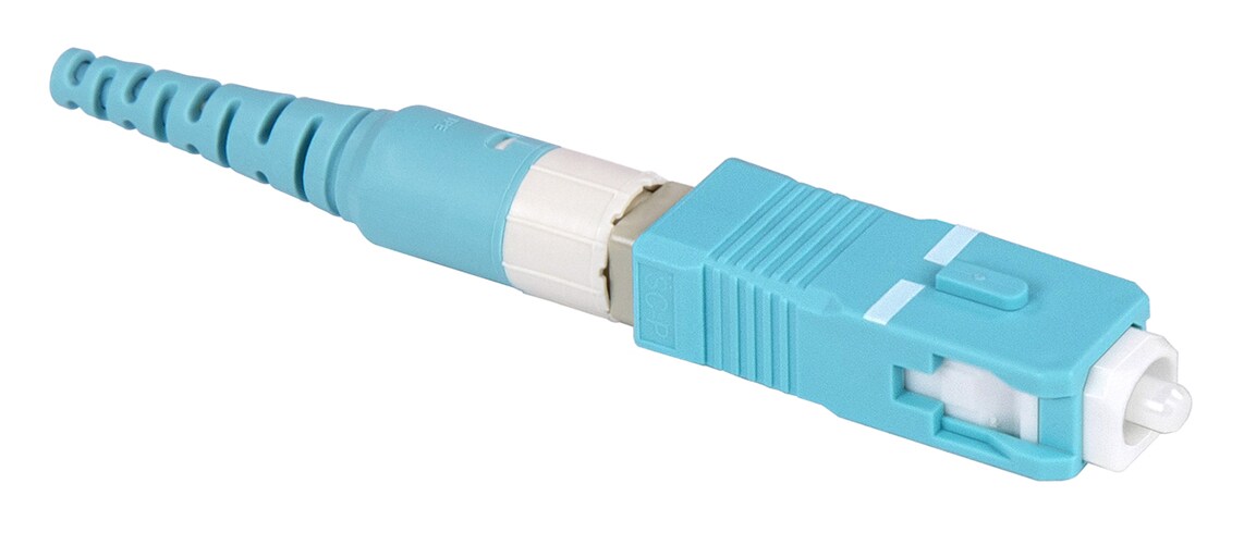 CommScope LazrSPEED SC OM3/OM4/OM5 Qwik-Fuse Fiber Connector for 1.6/2.0mm Cable - Aqua