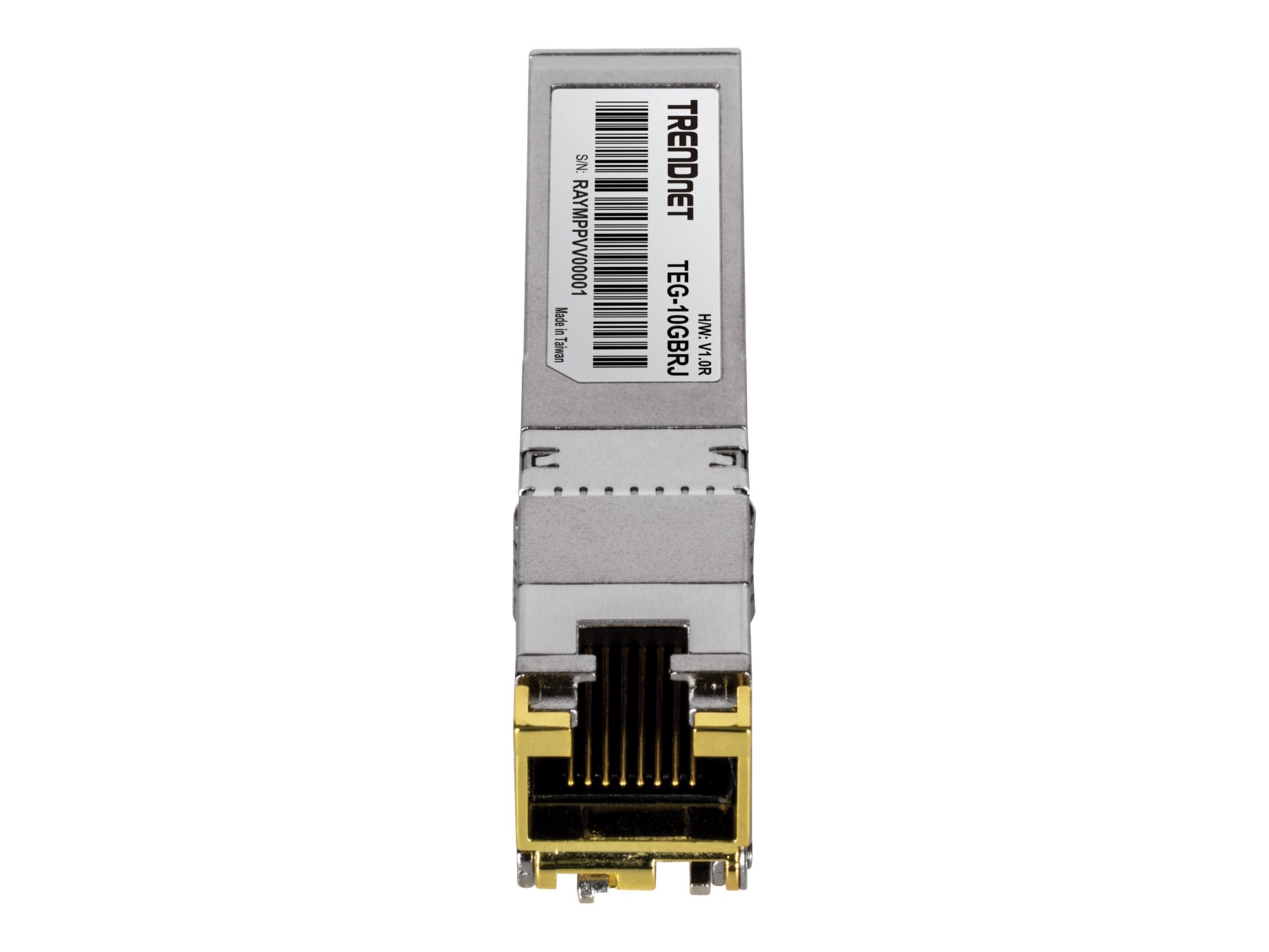 TRENDnet 10G RJ-45 Copper SFP+ Module, Convert A Standard SFP+ Slot Into A