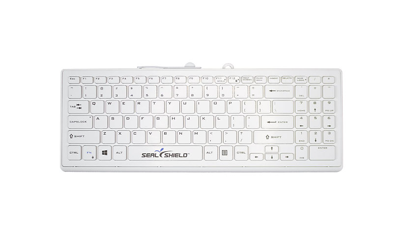 Seal Shield Cleanwipe Pro - clavier - étanche - avec lecteur de carte magnétique - QWERTY - US - blanc