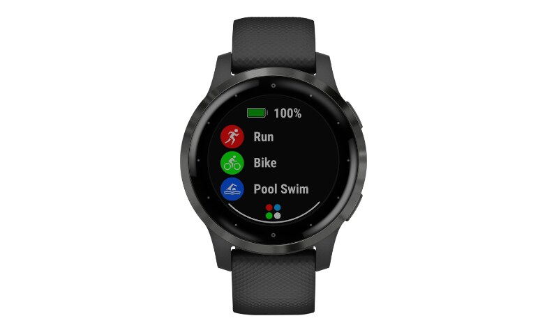 Garmin vívoactive 4S black - sport watch with band - black - 010-02172-11 - Smartwatches - CDW.com