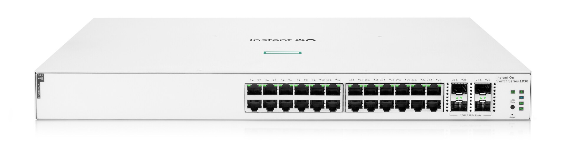 HPE Aruba Instant On 1930 24G Class4 PoE 4SFP/SFP+ 370W Switch - switch - 28 ports - managed - rack-mountable