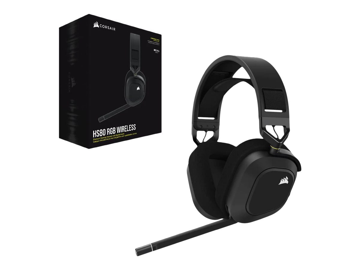 CORSAIR HS80 RGB USB Wired Gaming Headset - Carbon